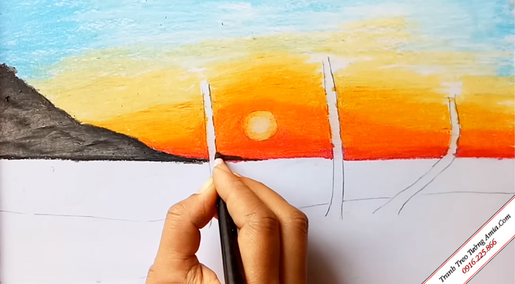 Vẽ tranh phong cảnh BẰNG MÀU NƯỚC đơn giản mà ĐẸP  how to draw scenery  with water color  Tilado