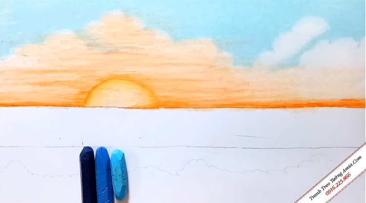 Vẽ Tranh Phong Cảnh Bằng Màu Sáp Dầu Đẹp  how to draw simple scenery with  oil pastel  YouTube