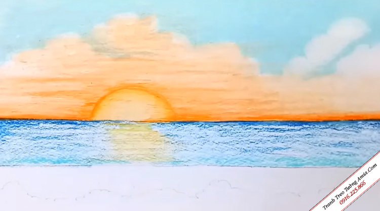 3 cách vẽ tranh phong cảnh biển đơn giản mà đẹp  Tranh AmiA