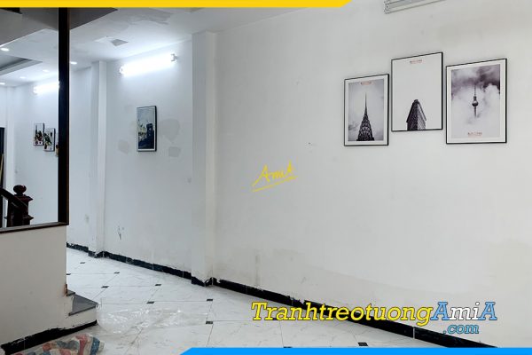 Hình ảnh Bộ tranh đen trắng trang trí tường phòng khách AmiA TPK1719