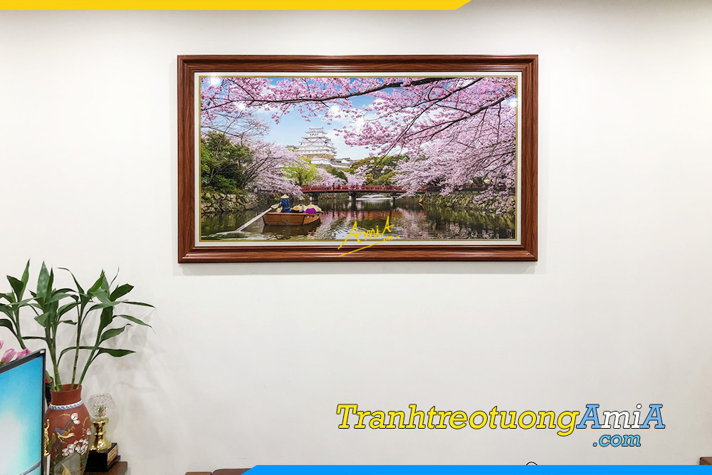 Hình ảnh Tranh 1 tấm phong cảnh Nhật Bản treo tường phòng khách AmiA TPK1673
