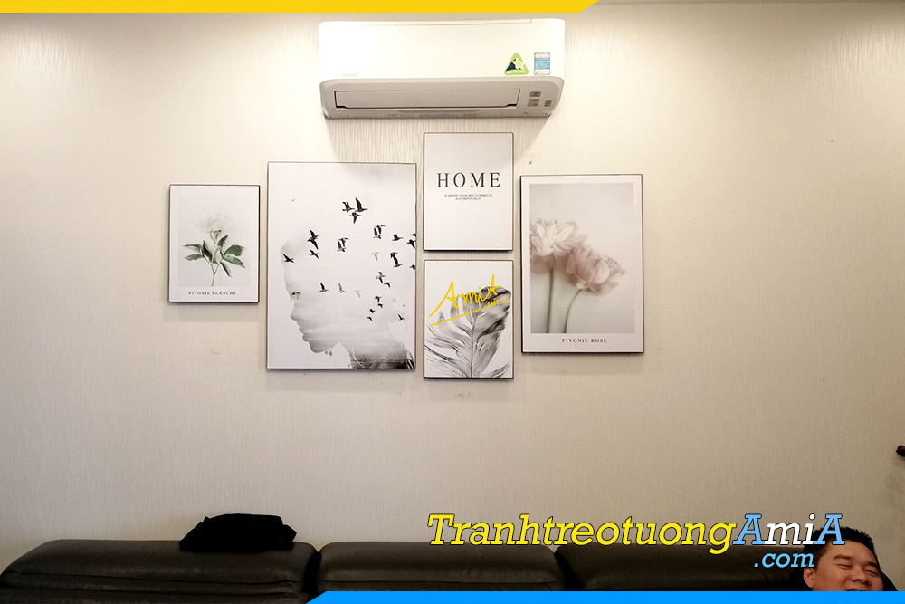 Hình ảnh Tranh đẹp treo tường phòng khách chung cư chất liệu tranh canvas AmiA TPK114