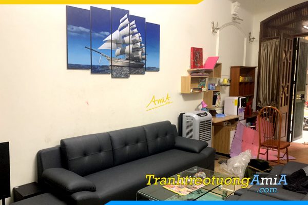 Hình ảnh Tranh thuyền buồm trang trí phòng khách đẹp AmiA TPK330