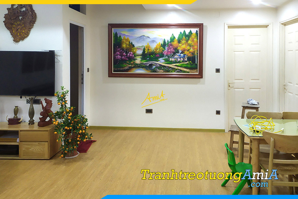Hình ảnh Tranh treo chung cư vẽ sơn dầu cảnh nước ngoài AmiA TPK TSD180