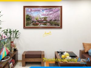 Hình ảnh Tranh treo phòng khách đẹp phong cảnh Nhật Bản AmiA TPK1673