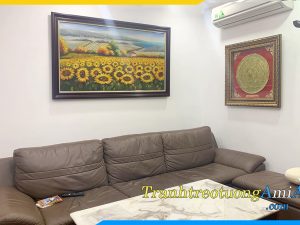 Hình ảnh Tranh phòng khách vẽ đồng hoa hướng dương AmiA TPK117