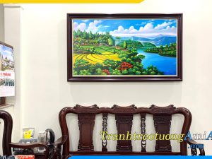 Hình ảnh Tranh phòng khách vẽ sơn dầu phong cảnh đẹp AmiA TSD 623